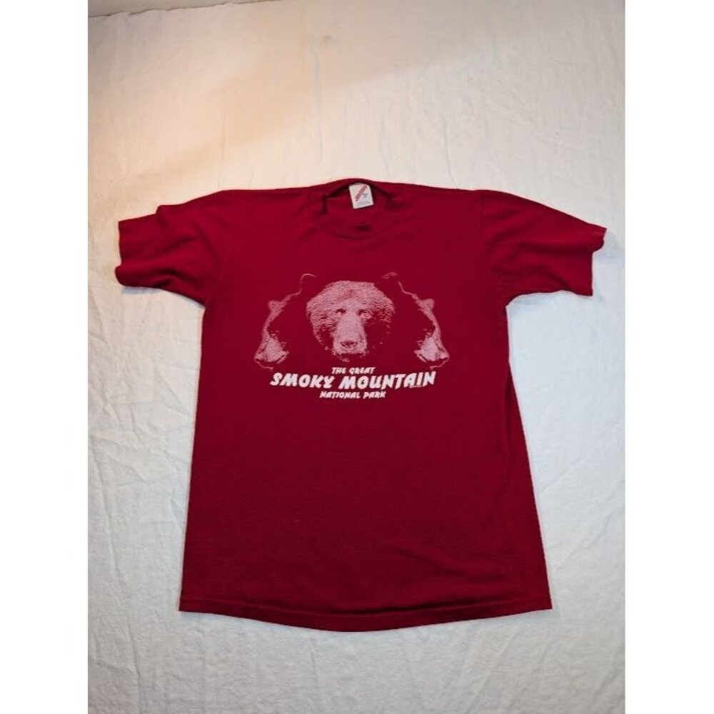VNTG Jerzees sz medium grizzly bear Great Smoky Mountain National Park shirt M2